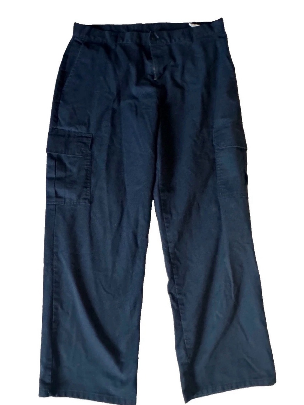 Dickies Men's 34x30 Work Cargo Pants Straight Leg Flat Front Navy Blue